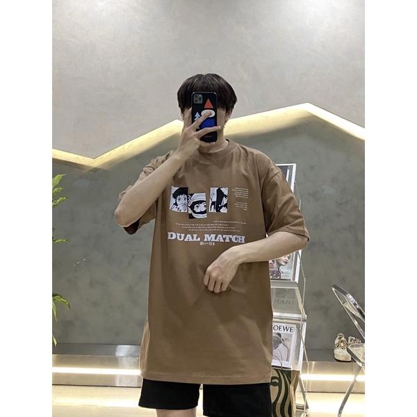 Áo tay lỡ unisex áo thun nam nữ có in hình độc đáo