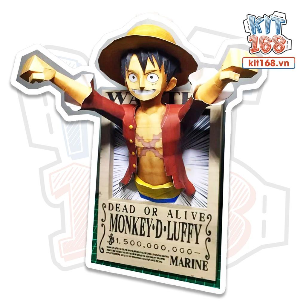 Mô hình giấy Anime 3D Truy nã Luffy – One Piece