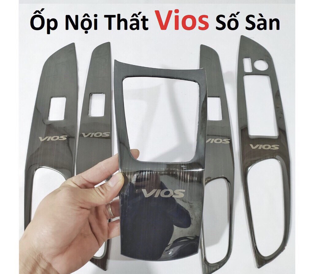 Bộ ốp trang trí nội thất TOYOTA VIOS 2021 van titan cao cấp, bộ 5 chi tiết