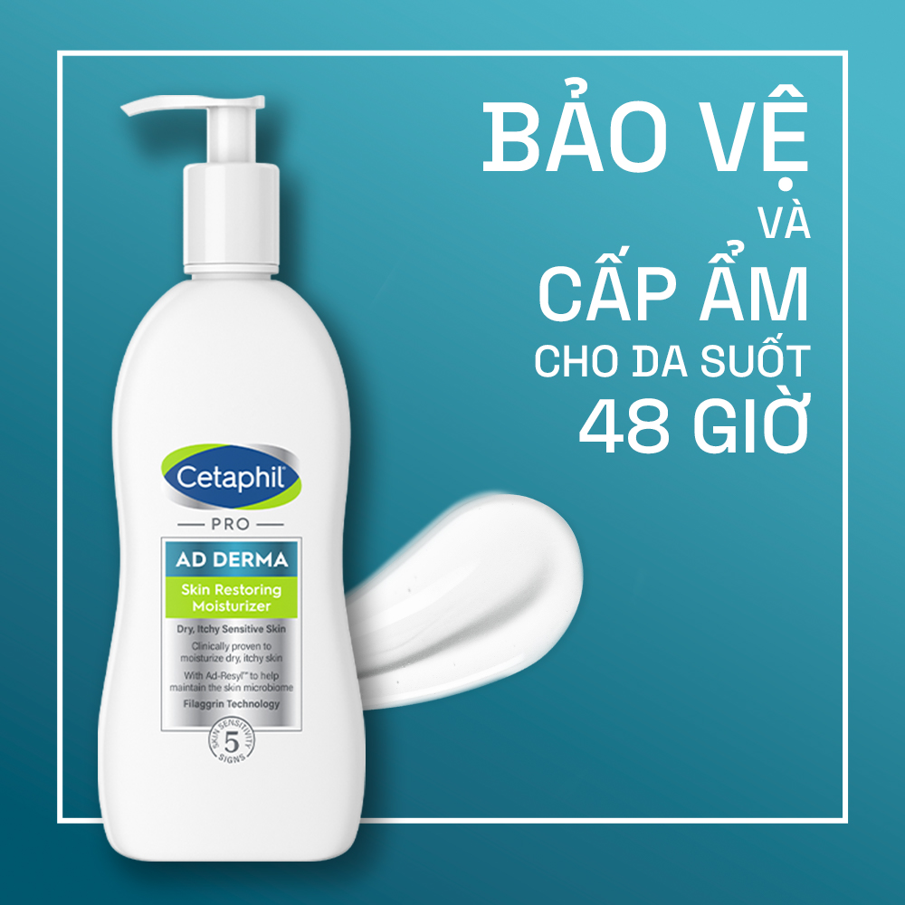 Sữa dưỡng ẩm dịu lành cho viêm da cơ địa CETAPHIL PRO AD DERMA SKIN RESTORING MOISTURIZER 145ml