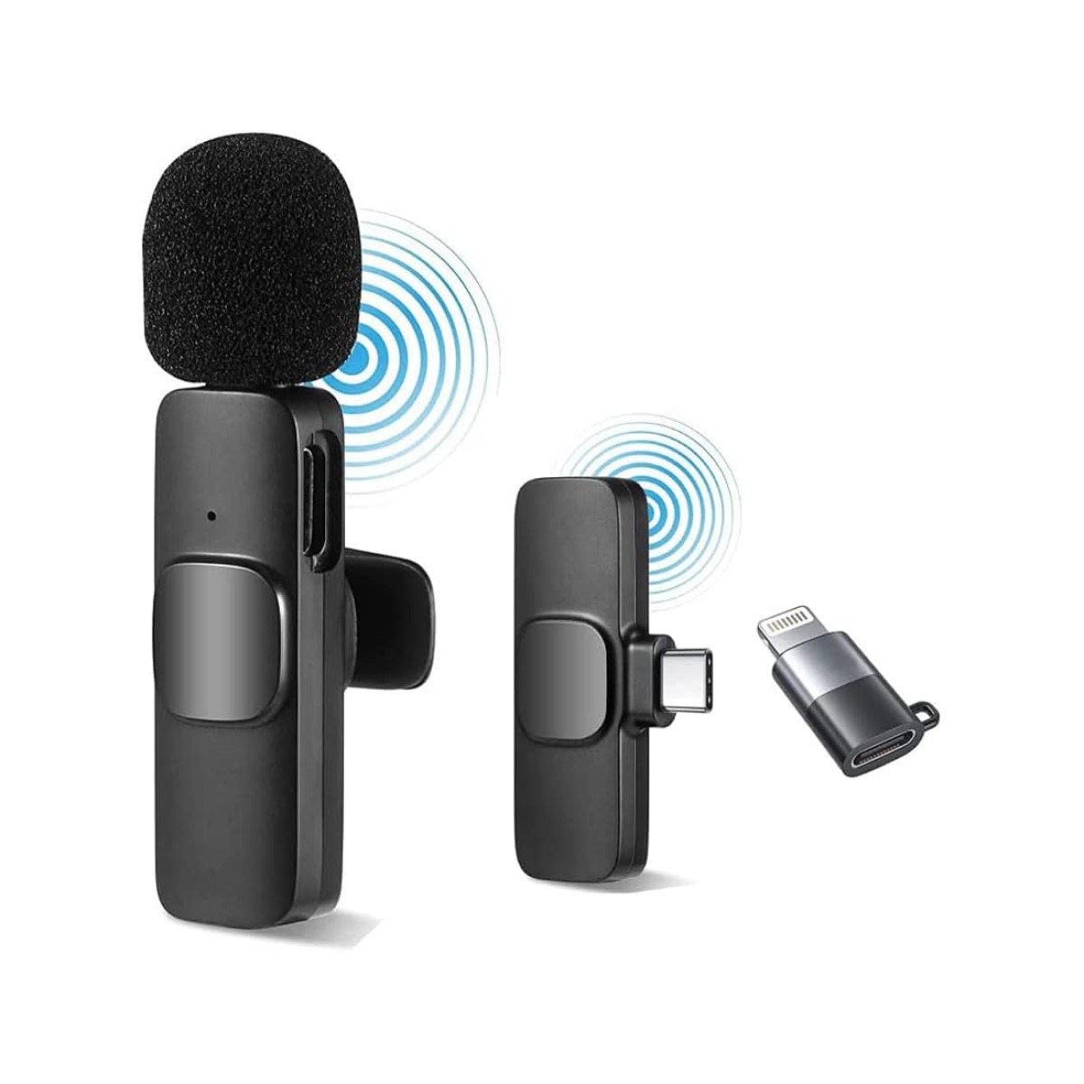 Microphone thu âm K8 không dây lọc tiếng ồn quay video youtube tiktok livestream cho iPhone và Type C