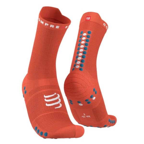 Vớ chạy bộ Compressport Pro Racing Socks V4.0 – Run High - Màu cam