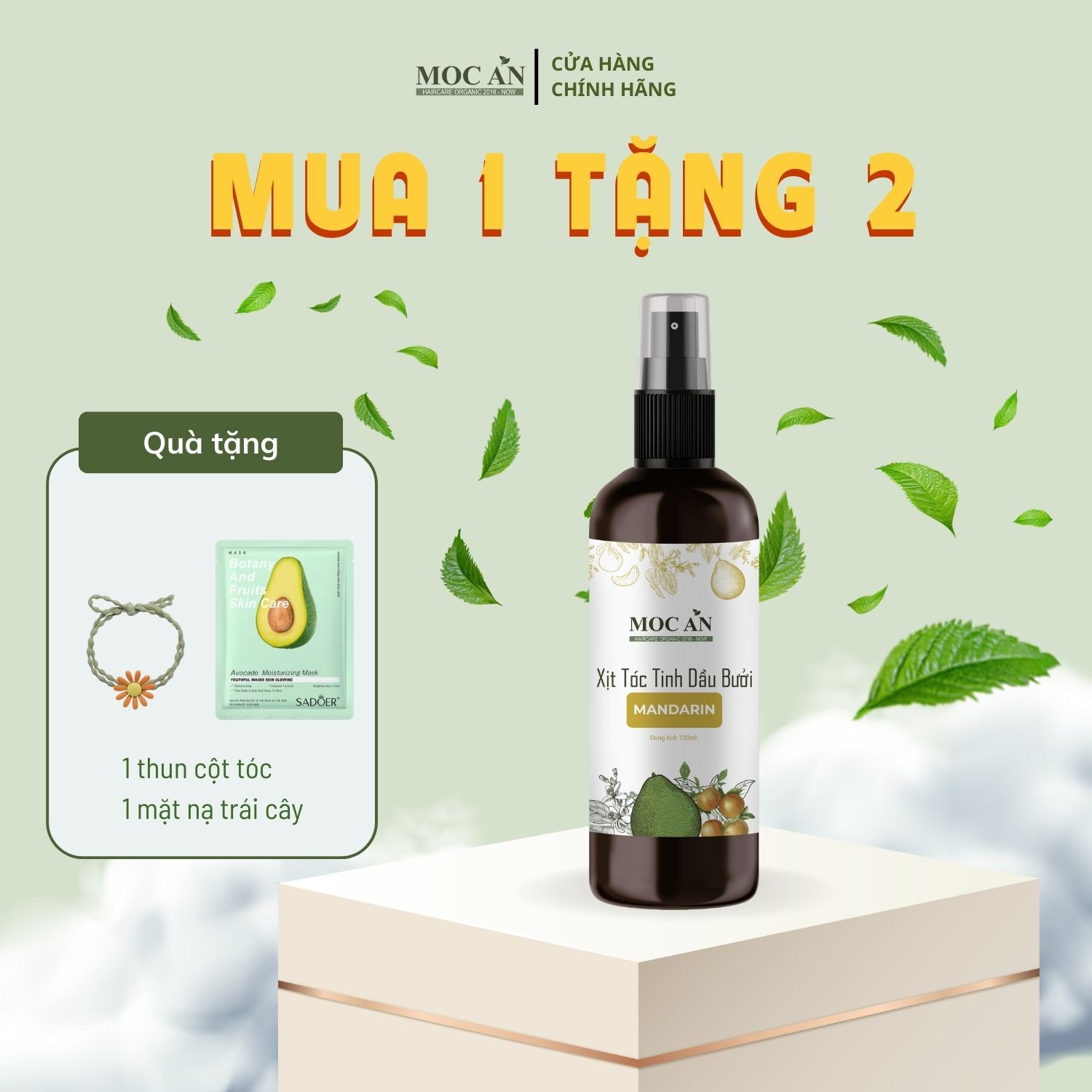 Xịt Kích Mọc Tóc Tinh Dầu Bưởi Vỏ Quýt ( Madarin ) 120ml Mộc Ân Haircare hỗ trợ giảm rụng, dưỡng ẩm giúp tóc suôn mượt