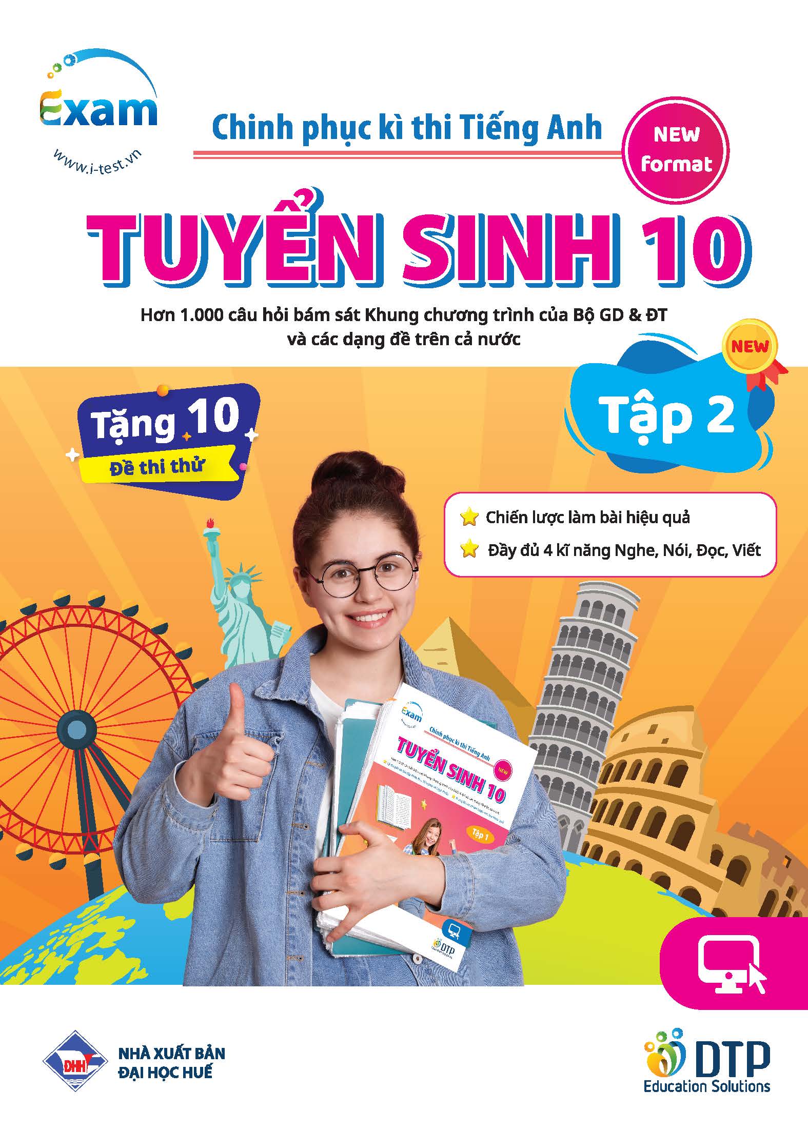 Sách - Dtpboosk - Trọn bộ ôn tập và bộ đề thi thử Tuyển sinh 10 môn Tiếng Anh (nâng cao)