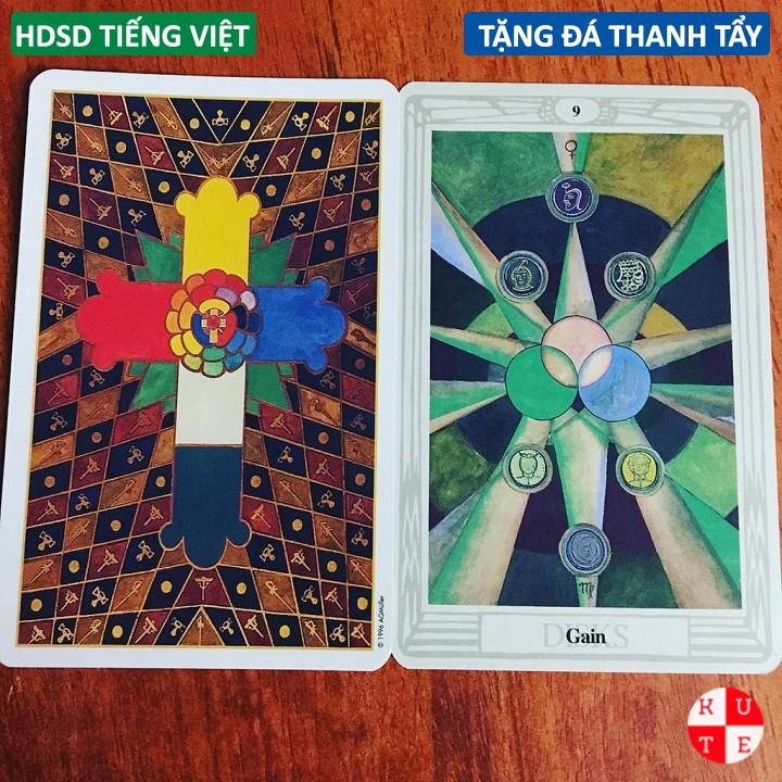 Bộ Bài Aleister Crowley Thoth Tarot 78 Lá Bài Tặng Hướng Dẫn Tiếng Việt Và Đá Thanh Tẩy