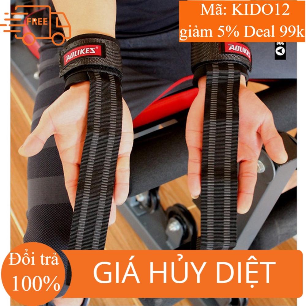 Bộ 2 Băng đai trợ lực, bảo vệ cổ tay khi nâng tạ, đu xà cho nam và nữ