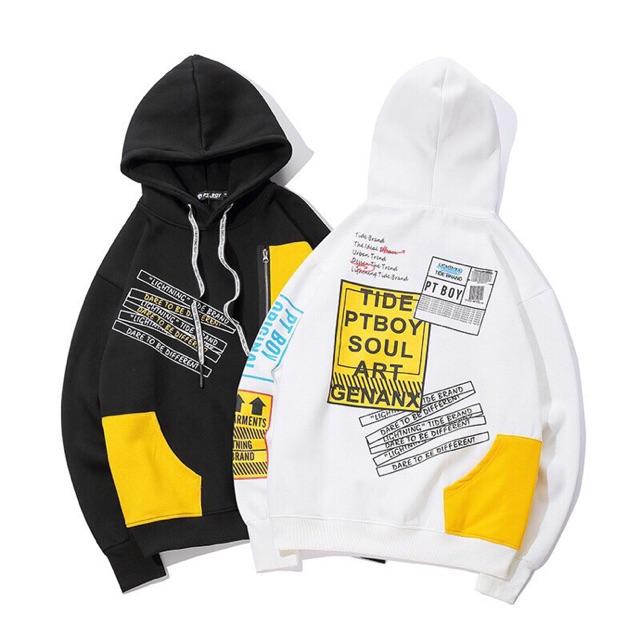 Áo hoodie phối màu cao cấp nam nữ