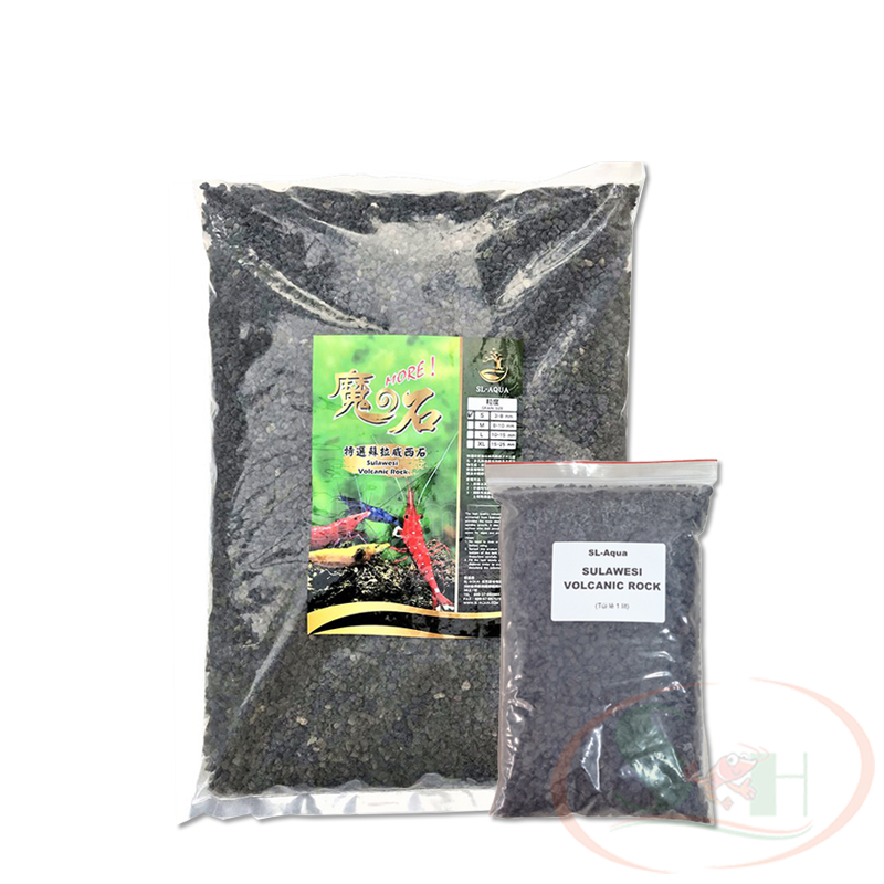 Nền SL-Aqua Sula Sand Volcanic Rock nham thạch tăng giữ pH cao bể cá tép màu sulawesi