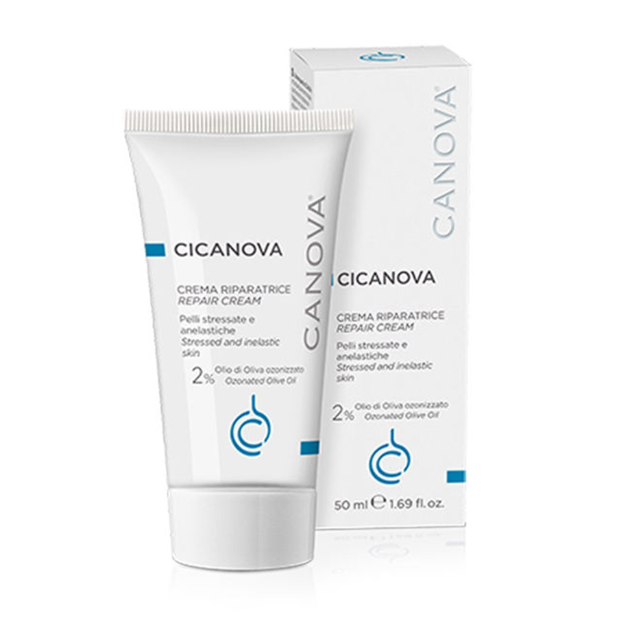 Kem ngăn ngừa sẹo CANOVA Cicanova Crema Riparatrice Repair Cream 50ml - Ban đêm, sẹo mụn, sau laser, peel, lăn kim