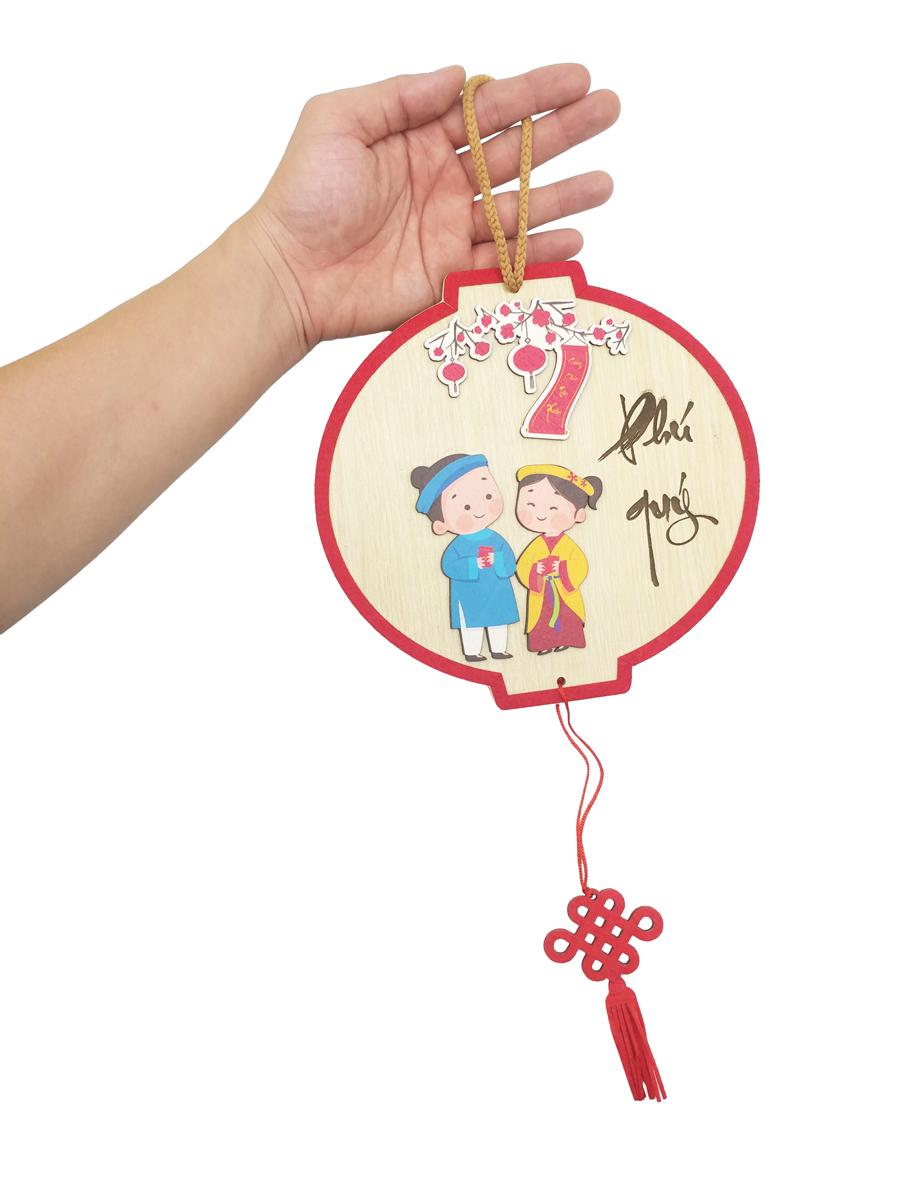 Bảng Gỗ Treo Tường Trang Trí Tết - Bách Mộc T14 - Phú Quý