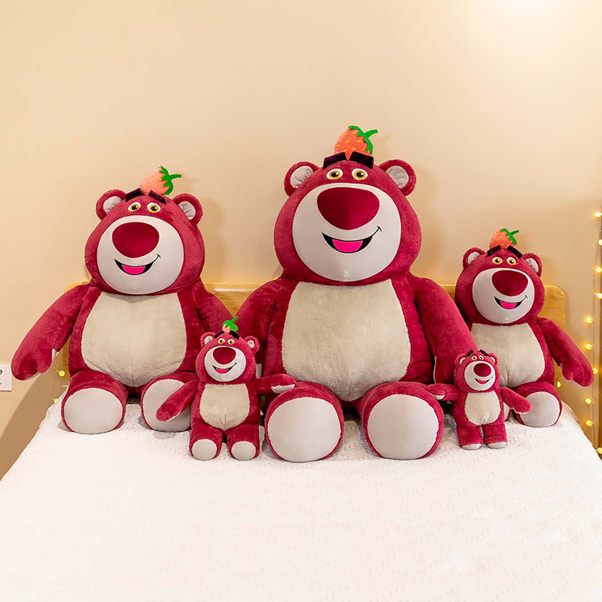 Gấu Dâu Bông Lotso Hoa Mini Nhỏ Có Thơm Mùi Dâu Thú Nhồi Bông Miniso Cute Giá Rẻ Anime Dễ Thương Nằm Ôm Ngủ Văn Phòng