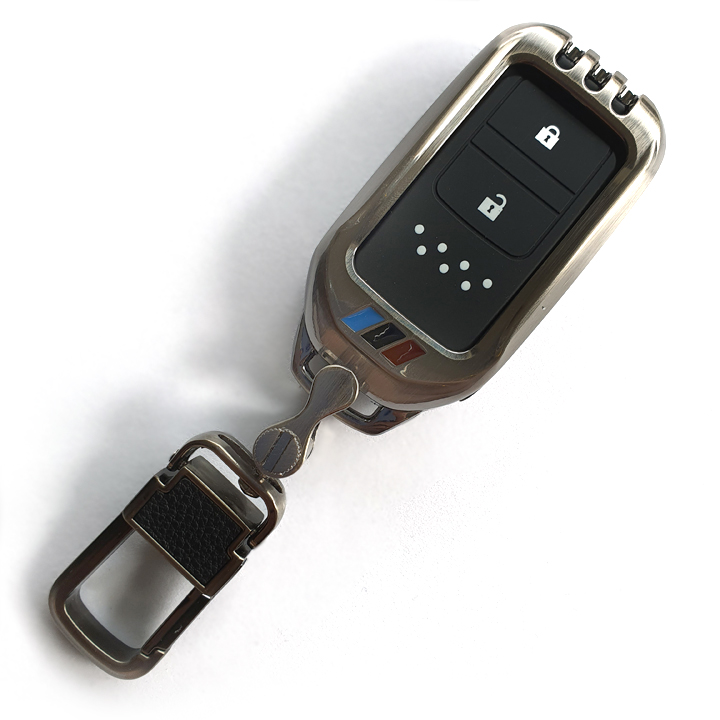 Ốp bảo vệ chìa khóa cho xe Honda 2 nút bằng inox cao cấp sang trọng PKXH-146
