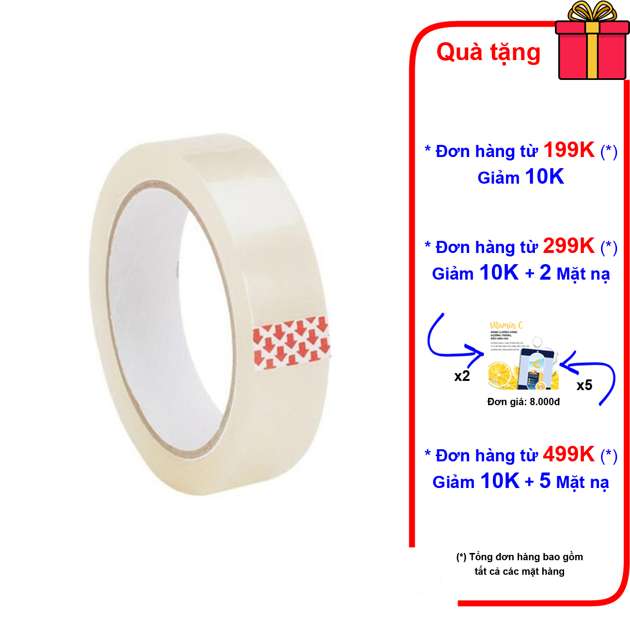 3 cuộn băng keo trong 1F5, 2F4, 4F8