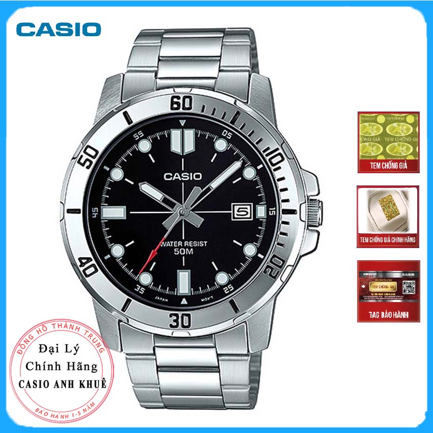 Đồng Hồ Nam Casio Chính Hãng MTP-VD01D-1EV Dây Đeo Kim Loại