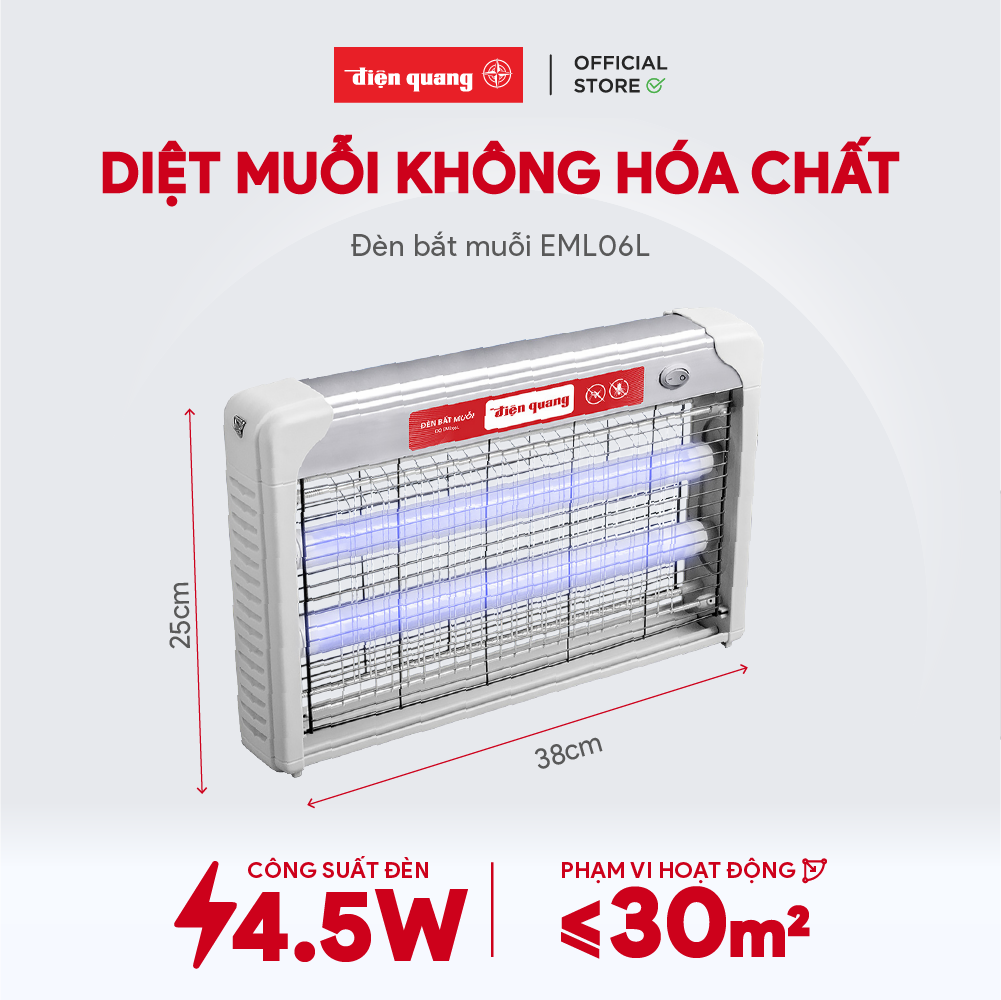 Đèn bắt muỗi Điện Quang ĐQ EML06L 