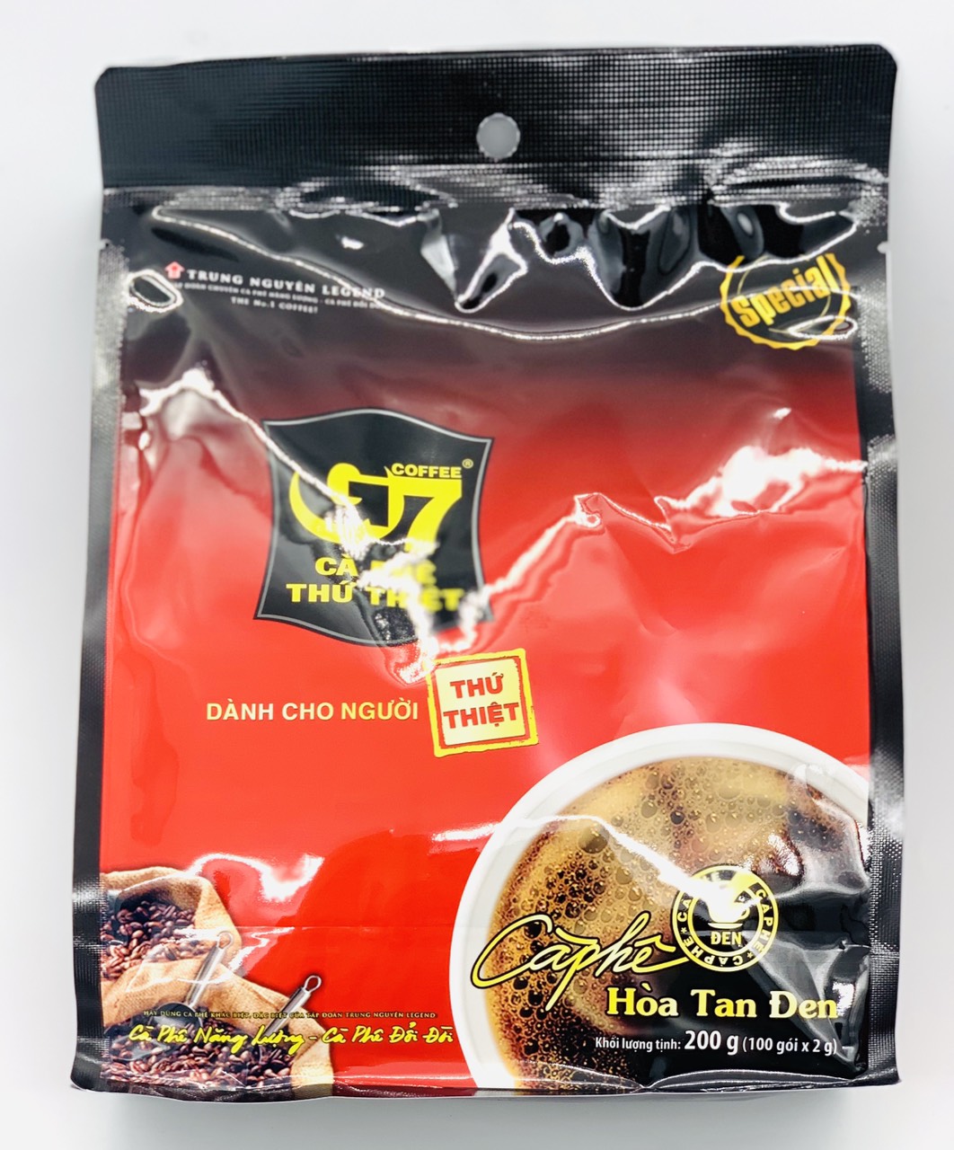 Cà phê G7 hòa tan Đen Bịch 100 gói Trung Nguyên