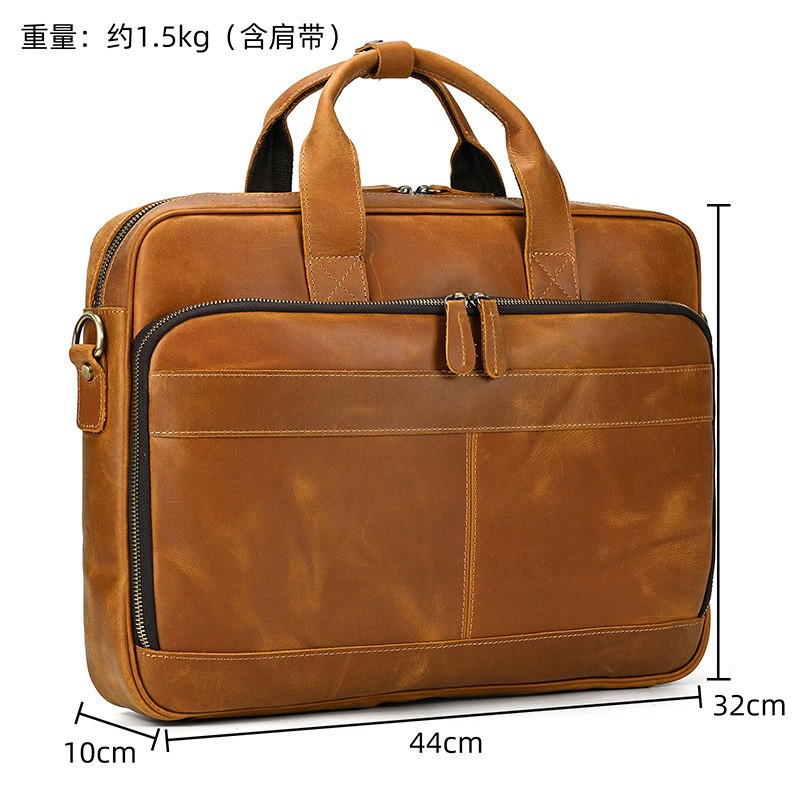 Túi xách nam công sở DA BÒ SÁP THẬT da ngựa điên đựng laptop 16 Inch BEE GEE CCS5554