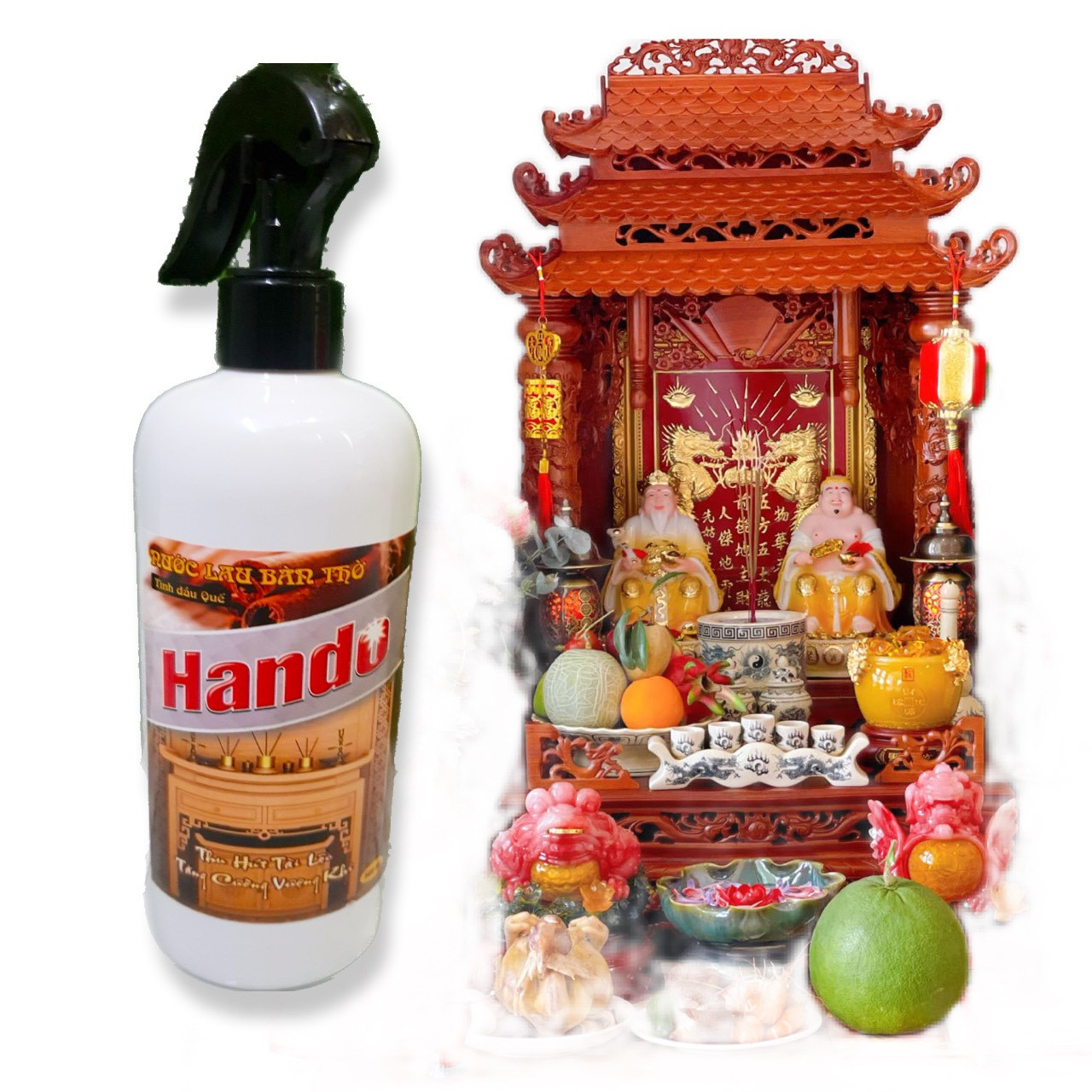 Nước lau bàn thờ Hando 500ml Hương Quế