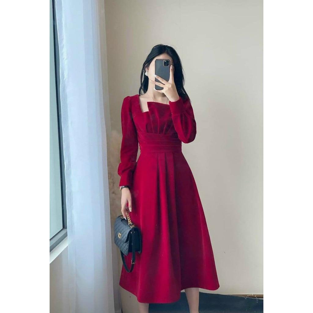 Đầm váy dạ tiệc xếp ly tay lỡ gồm 2 màu sắc thanh lịch, quý phái thời trang nữ