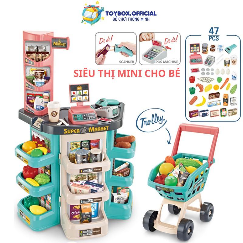 Đồ Chơi Quầy Siêu Thị Cao Cấp Cho Bé, Siêu Thị Đồ Chơi 47 Chi Tiết TOYBOX