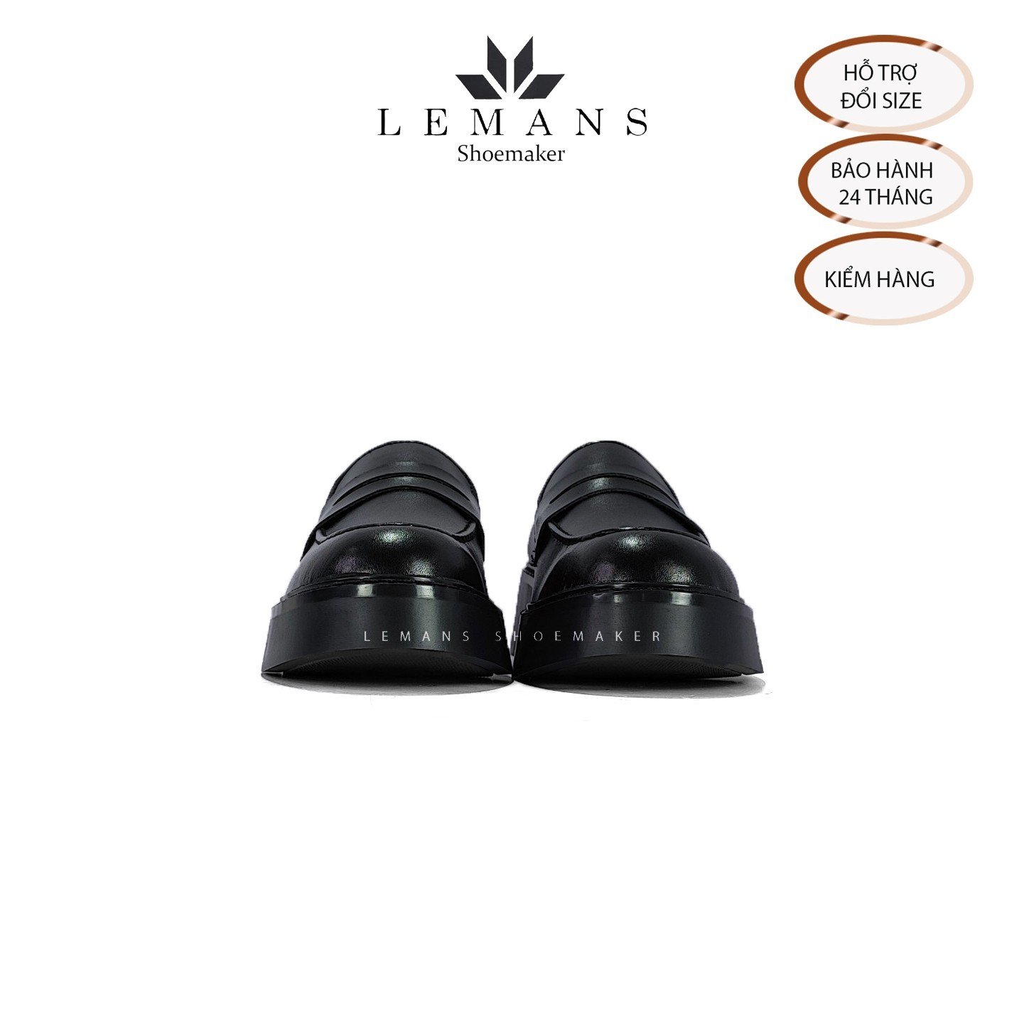 The Breakthrough Chunky PENNY LOAFER Lemans - BST độc quyền, đế cao 6cm Full cao su nguyên khối Da bò nguyên tấm BH 24T