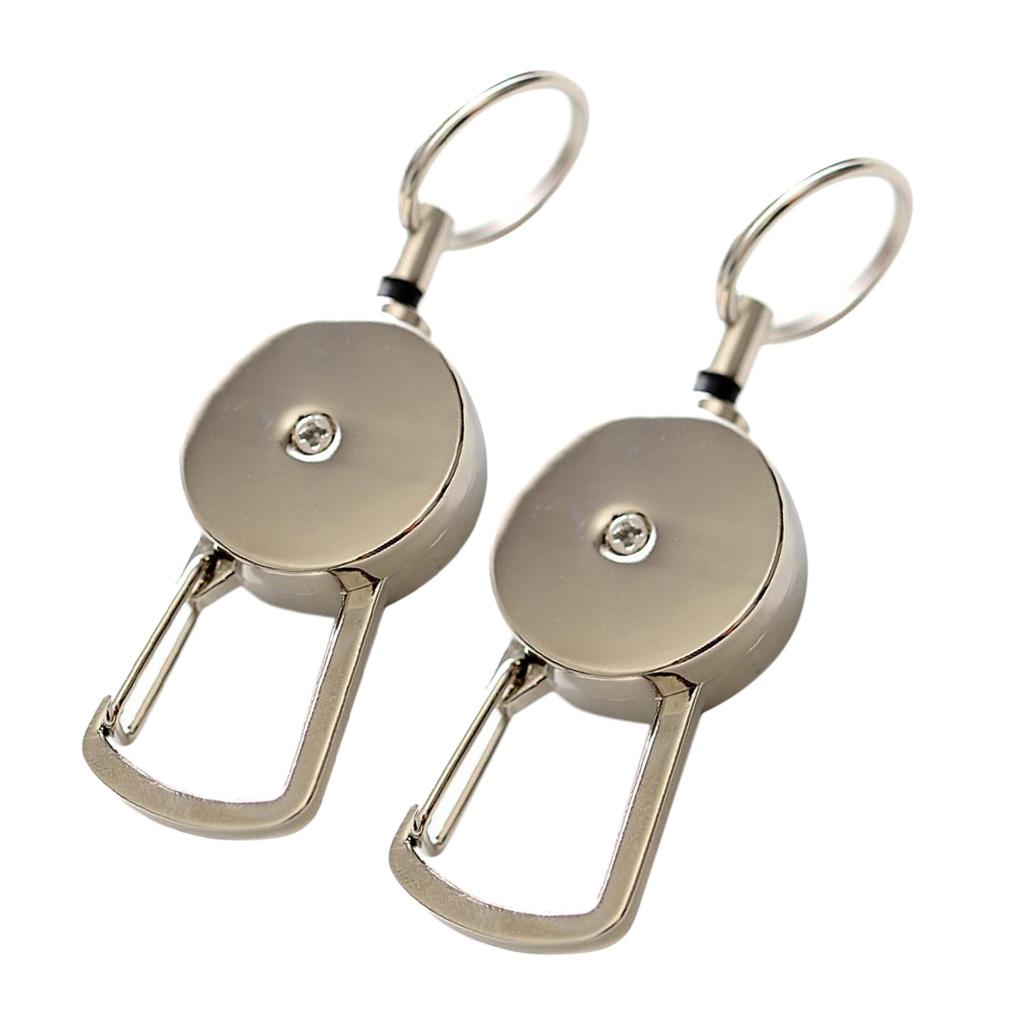 Anti-theft Telescopic Keychain Anti-lost Key Ring Easy Pull Clasp Key Buckle