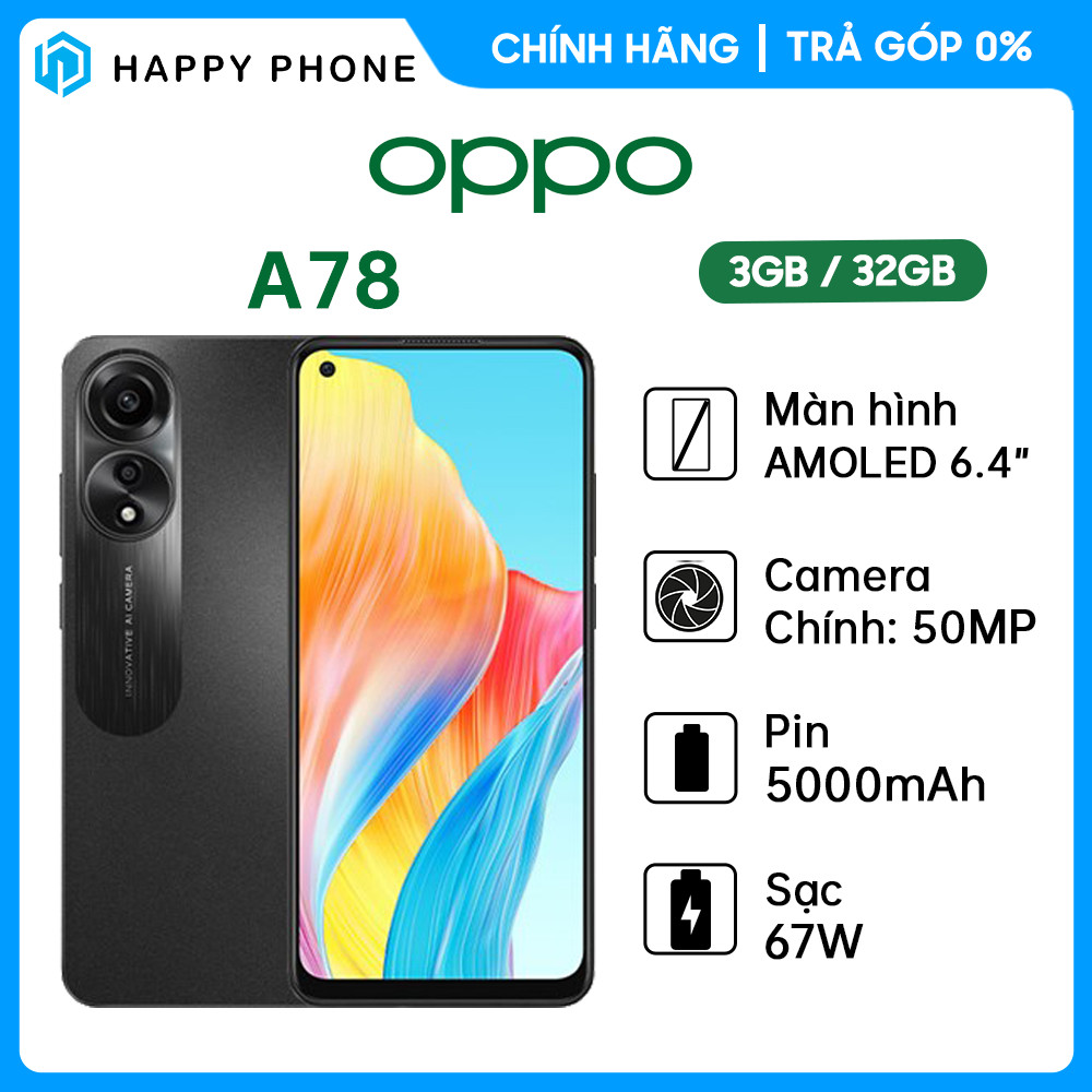 Hình ảnh Điện thoại OPPO A78 (8GB/256GB) - Hàng Chính Hãng