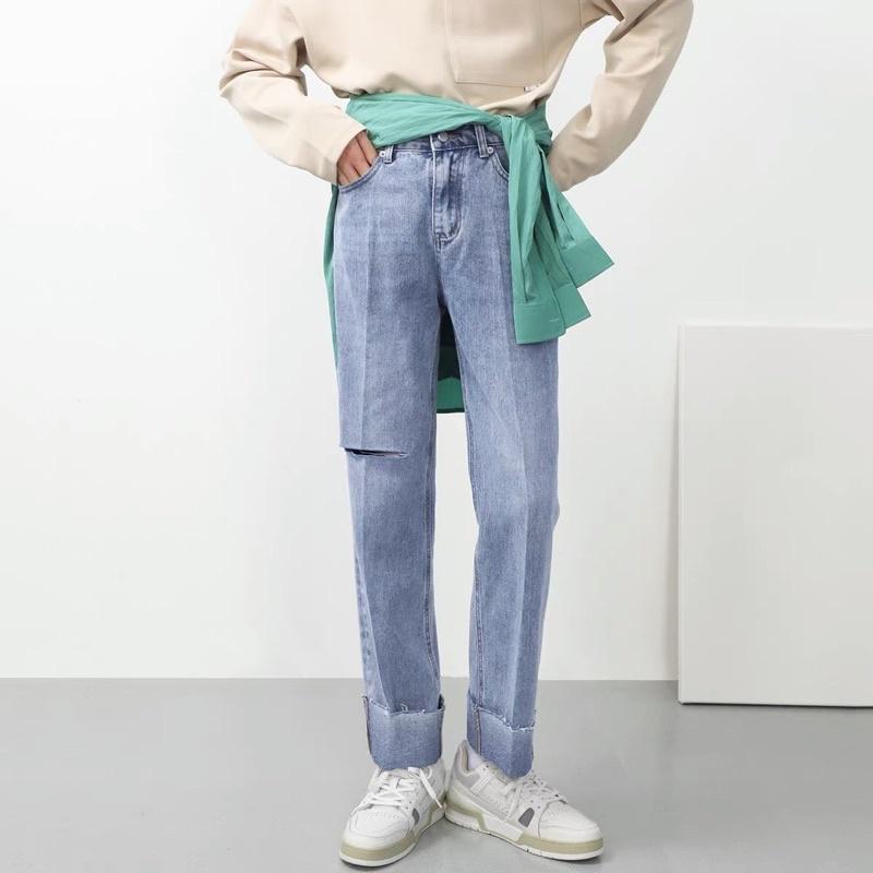 Quần baggy lên lay quần baggy jeans nam