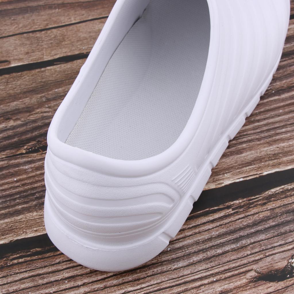 Unisex Non Slip Chef Clog Oil Water Resistant Work Lightweight Shoe White 37