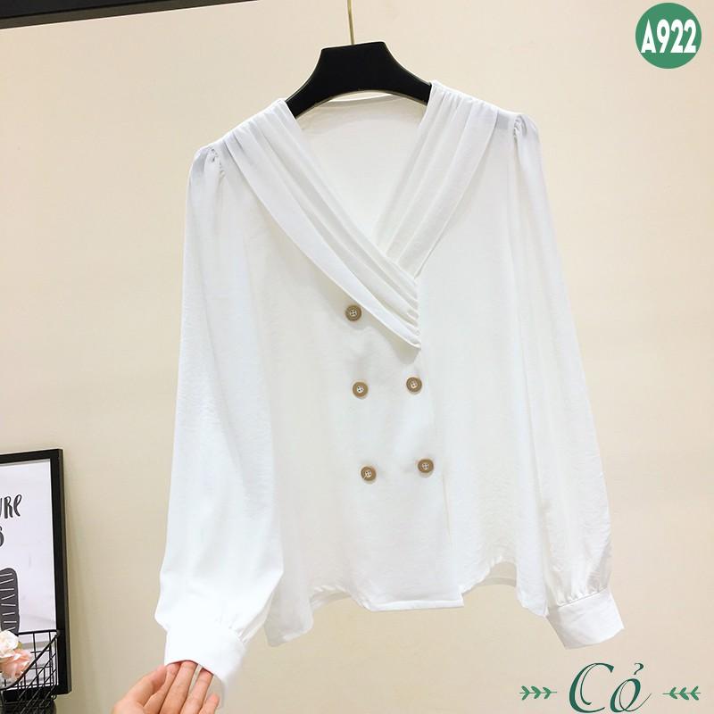 Áo sơ mi xếp ly giả vest - A922
