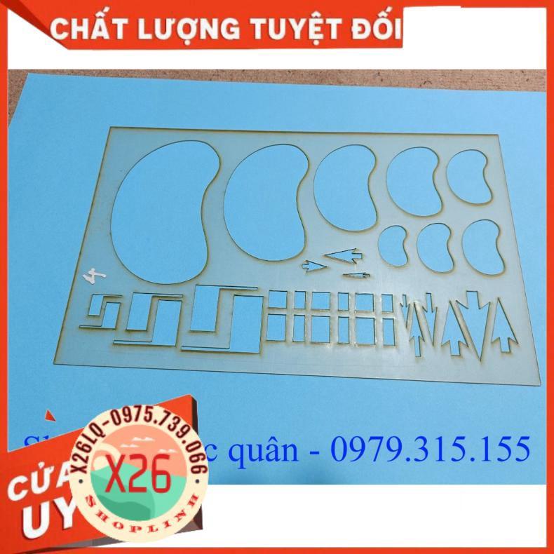 Thước chỉ huy tham mưu mẫu 4 (29x18cm)