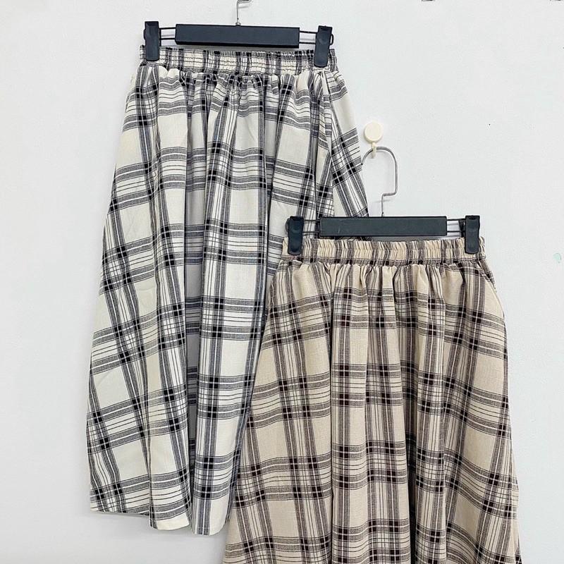 Chân váy kẻ sọc basic siêu dễ thương thời trang hàn quốc - Váy Xinh