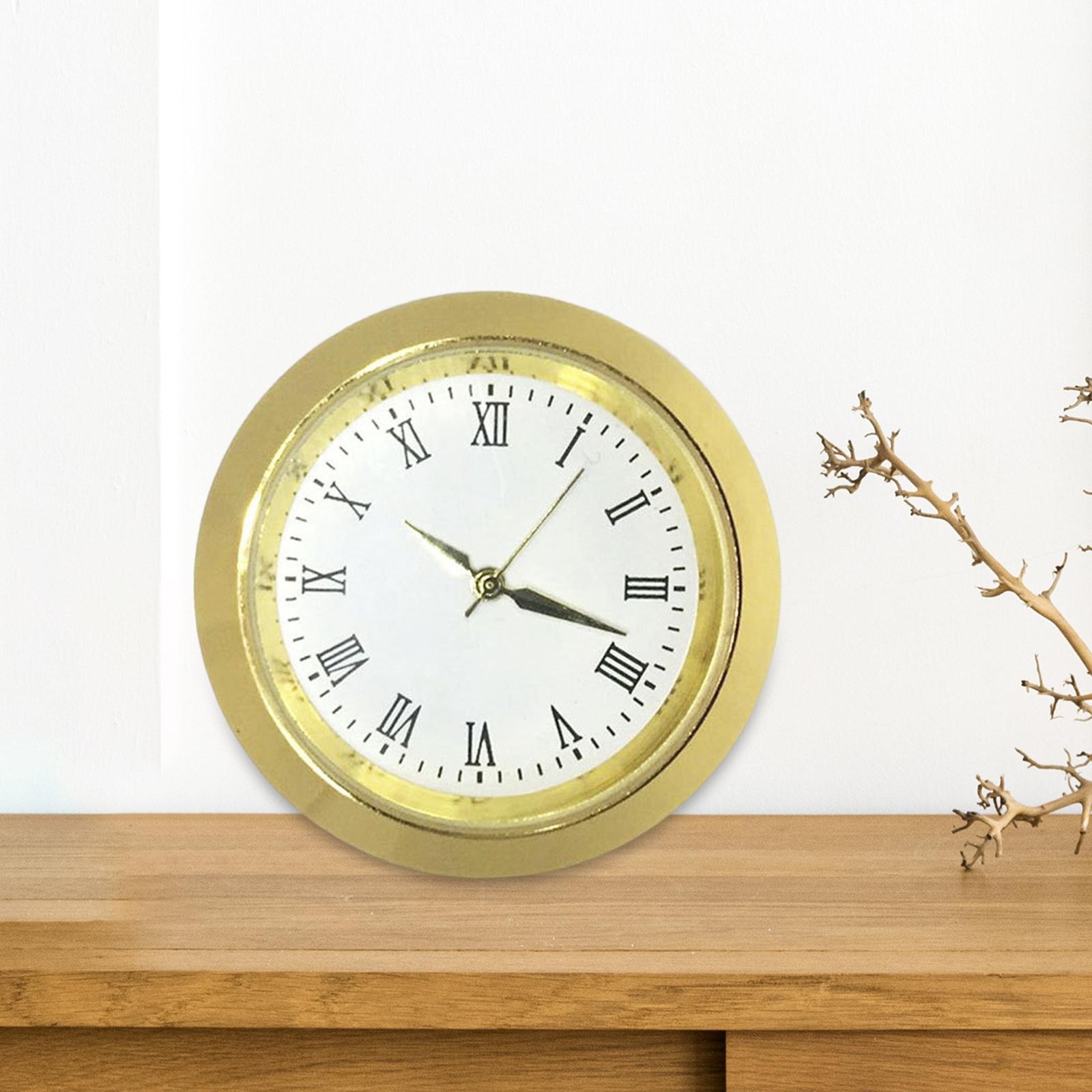 Retro Style Clock Insert DIY Decor Mini Clock Clock Movement Replacement for Office