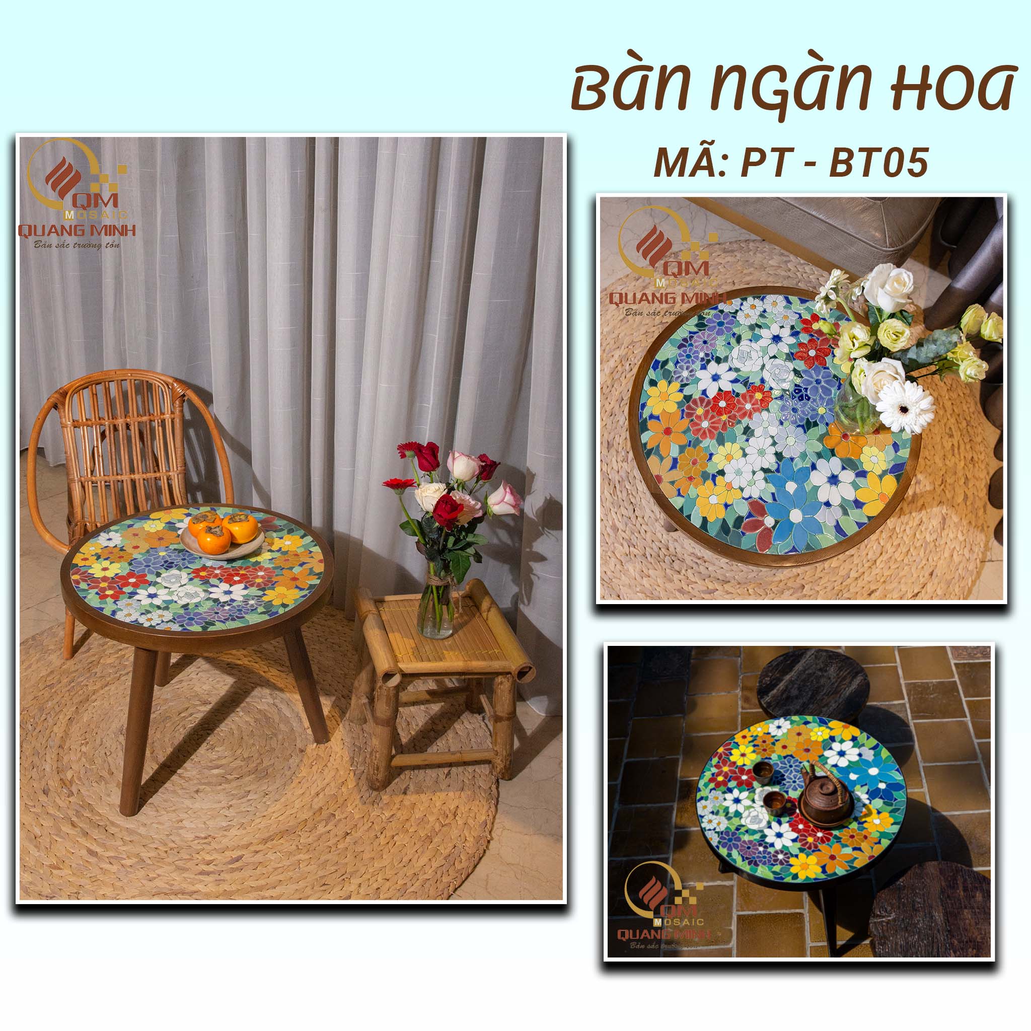 Bàn Trà Ngàn Hoa - BT05