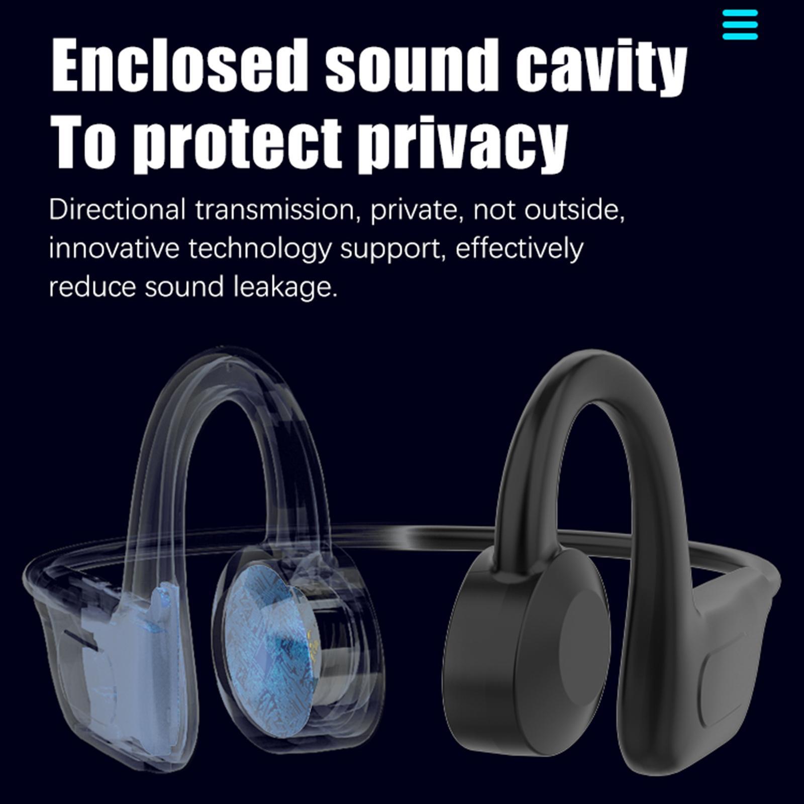 3X Open Ear Bone Conduction Headphone Wireless Headset Flexible for Sports