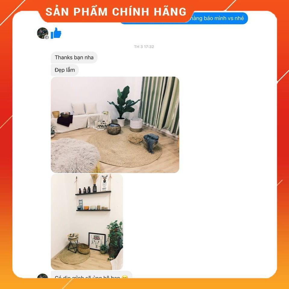 thảm cói trải sàn hình tròn siêu dày