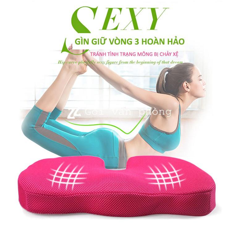 Gối lót ghế cao su non chống thâm mông, ê mông, đệm ngồi văn phòng GLM02