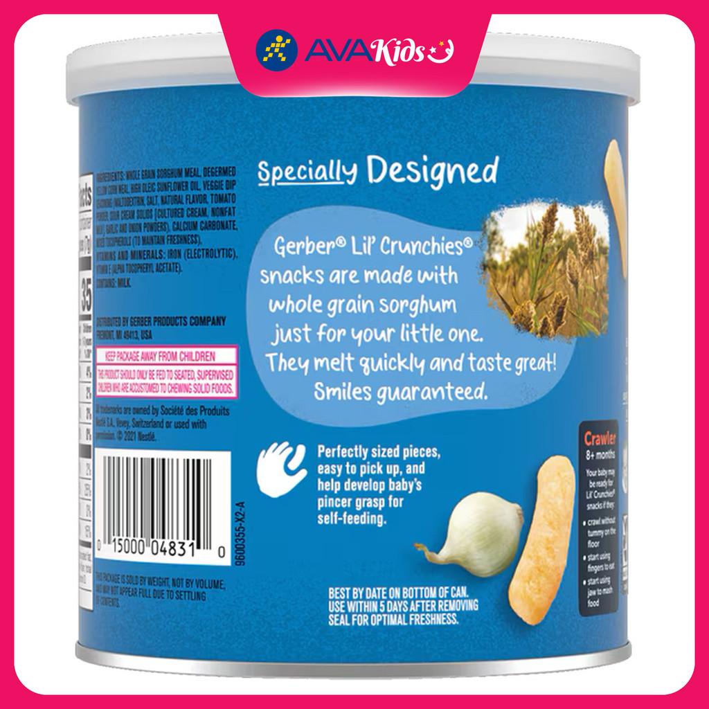 Bánh ăn dặm Gerber Lil' Crunchies vị rau củ lon 42g (từ 8 tháng) - Hàng Chính Hãng