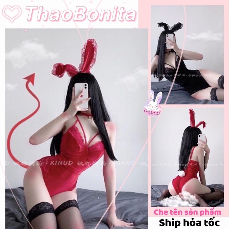 HÀNG SẴN- Set Cosplay thỏ nhung full phụ kiện - Kèm ảnh thật T144 GIAO HOẢ TỐC HCM