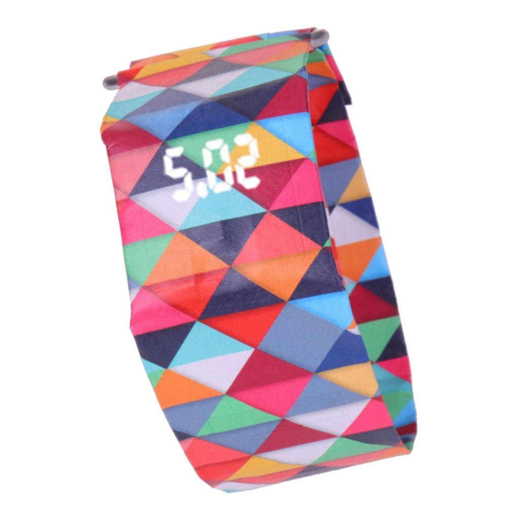 Adult Kids Digital LED Waterproof Paper Wrist Watch