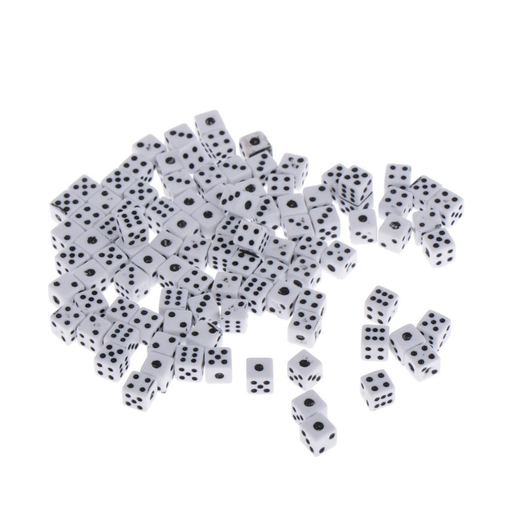 100 Viên 5 Mm 6 Mặt D6 Xúc Xắc Dành Cho D & D Vai Trò Chơi Trò Chơi