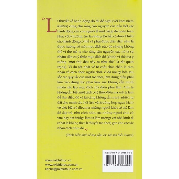 Lí Do Thực Tiễn - Về Lý Thuyết Hành Động - Pierre Bourdieu - Nguyễn Tùng dịch - (bìa mềm)