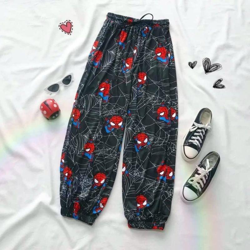 Quần Dài Suông Loang In 3D Nhện Nam Nữ Cặp Đôi RẺ ĐẸPQuần Kiểu Jogger Among US -Chất Thun Dày Couple Cute Xinh