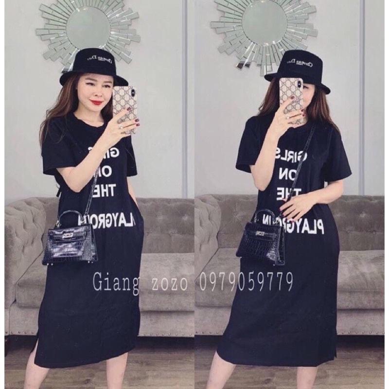 Đầm cotton dáng suông chữ GIRL sale