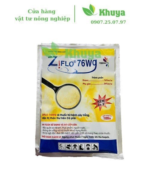 Thuốc trừ bệnh cây ZIFLO 76WG Đặc trừ thán thư