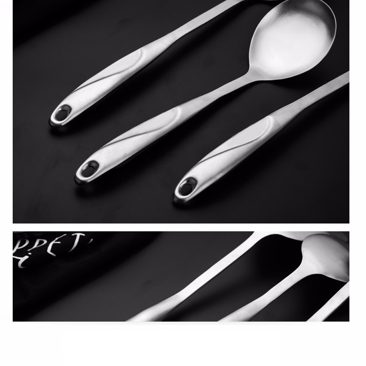Bộ muôi đặc, muôi thủng , xẻng lật inox 304 cán dài chống gỉ cao cấp