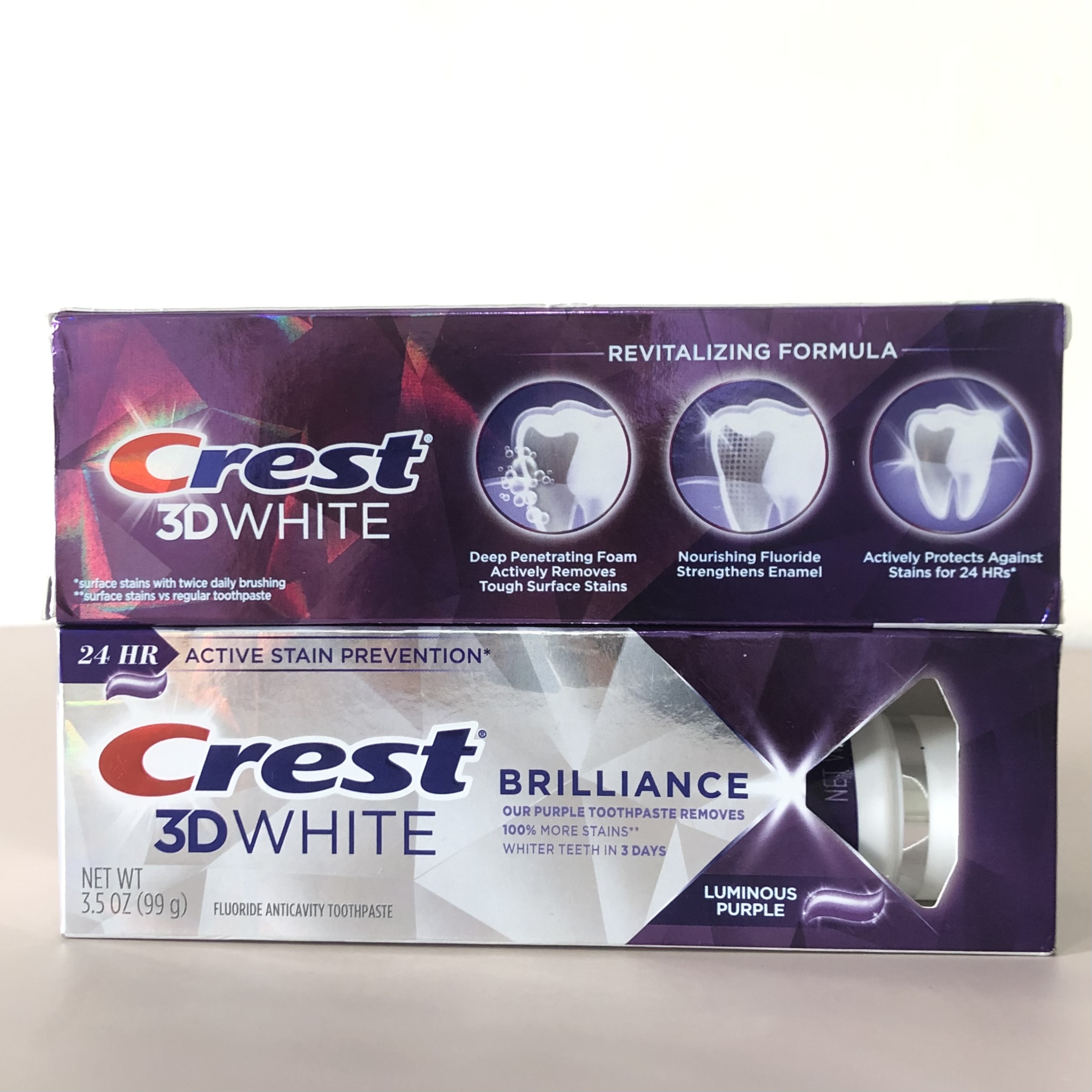 Kem Đánh Răng Crest 3d White Brilliance Luminous Purple 99g Nhập Mỹ