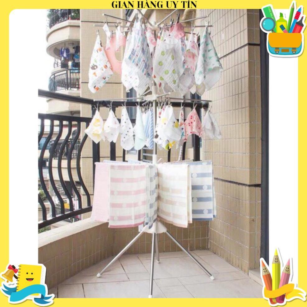 Shop Vân Phương _ Cây phơi đồ đa năng inox 3 tầng cao cấp