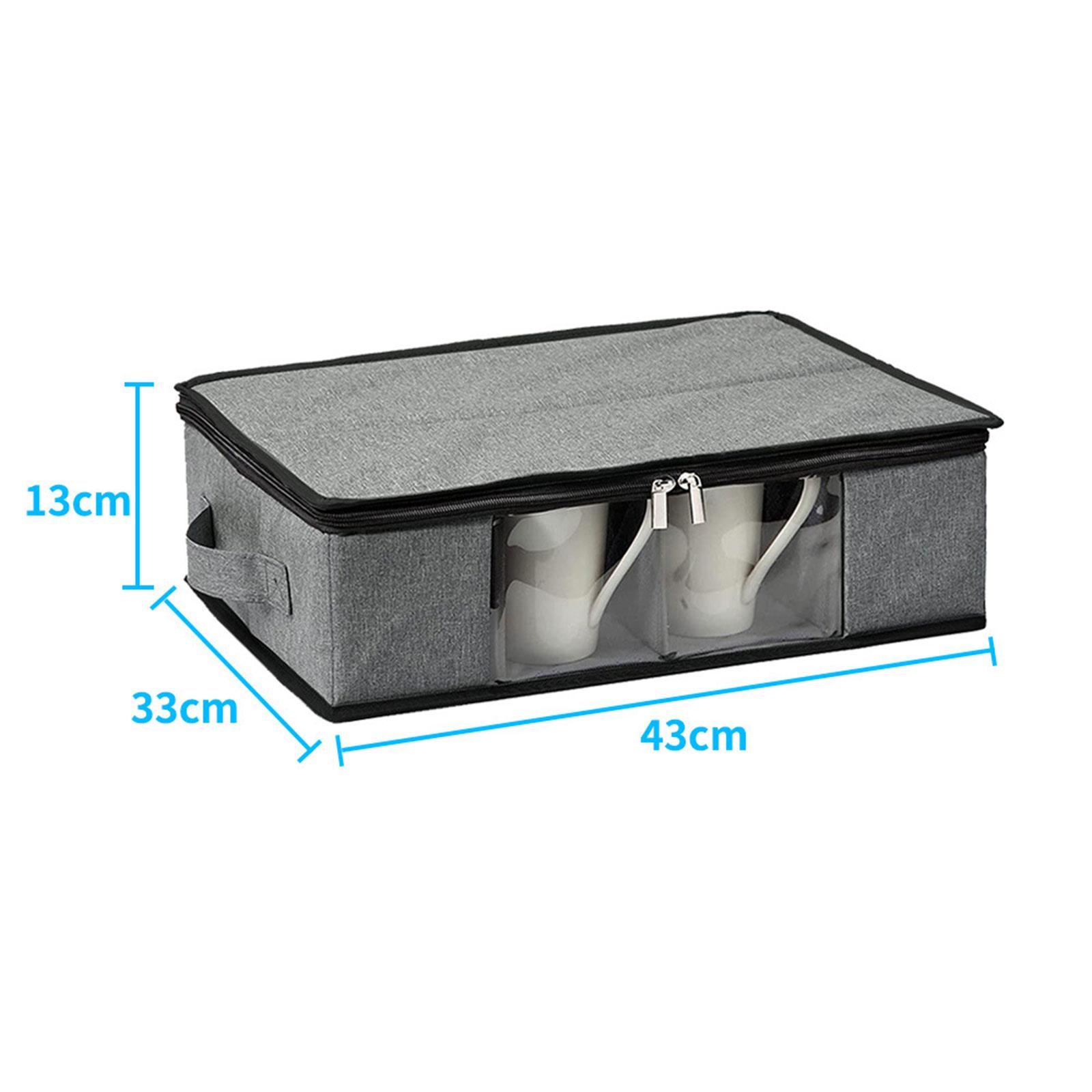 Storage Containers Chest High Capacity with Handles Grey Clear Windows