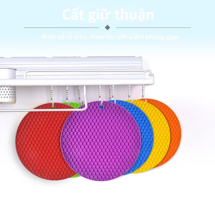Combo 2 Miếng lốt nồi silicon giao màu ngẫu nhiên